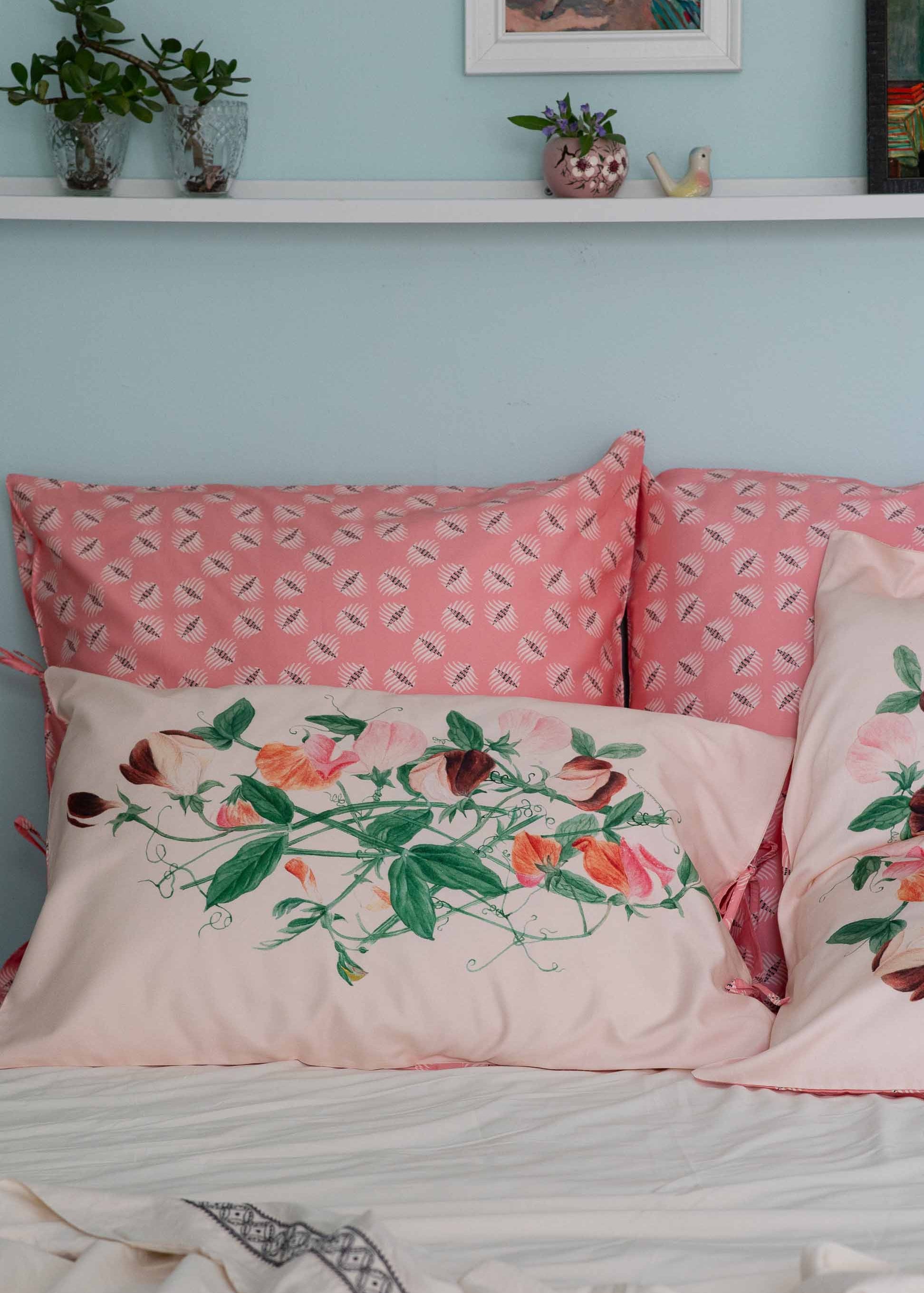 Lazybones Sweetpea Pillowcase Set of 2