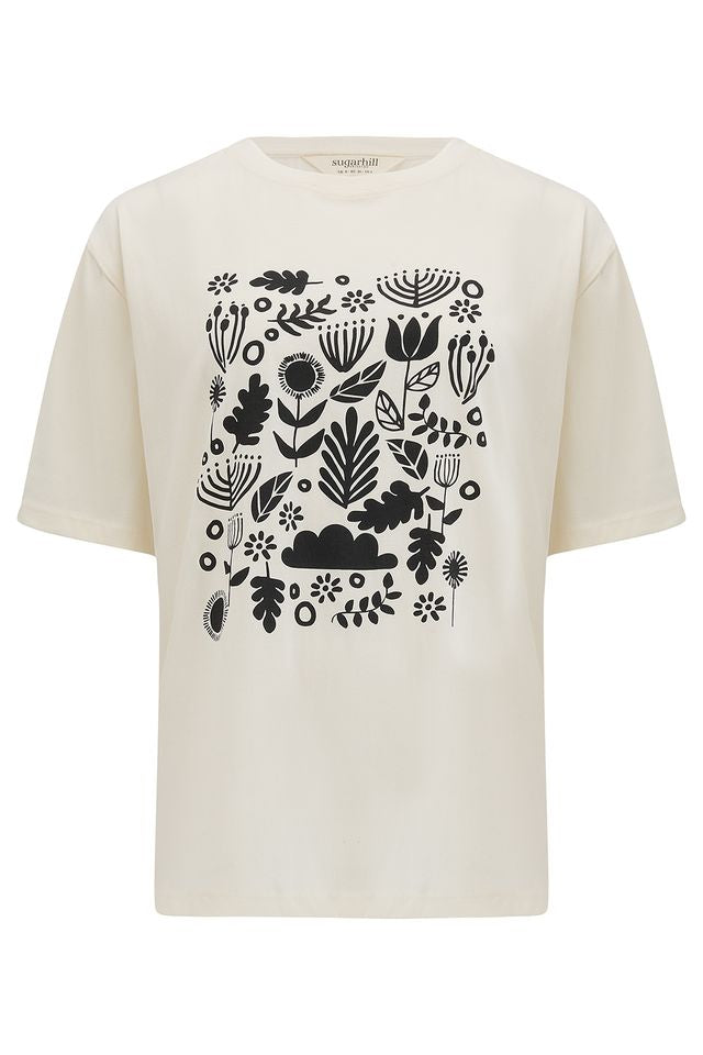 Kinsley T-Shirt- 70s Folk Floral
