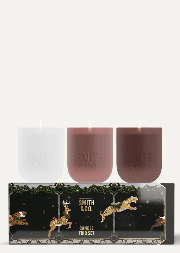 Smith & Co Festive Candle Trio Gift Set 80g