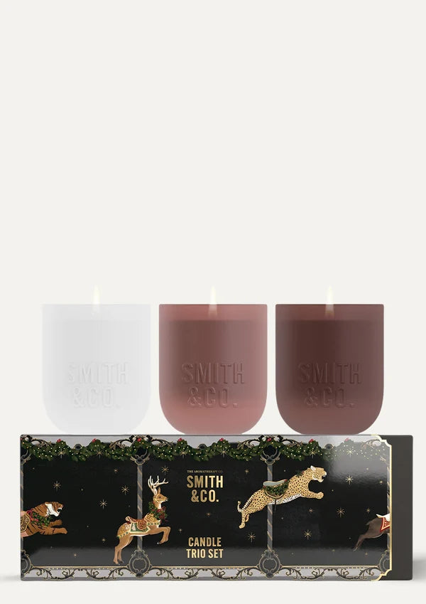 Smith & Co Festive Candle Trio Gift Set 80g