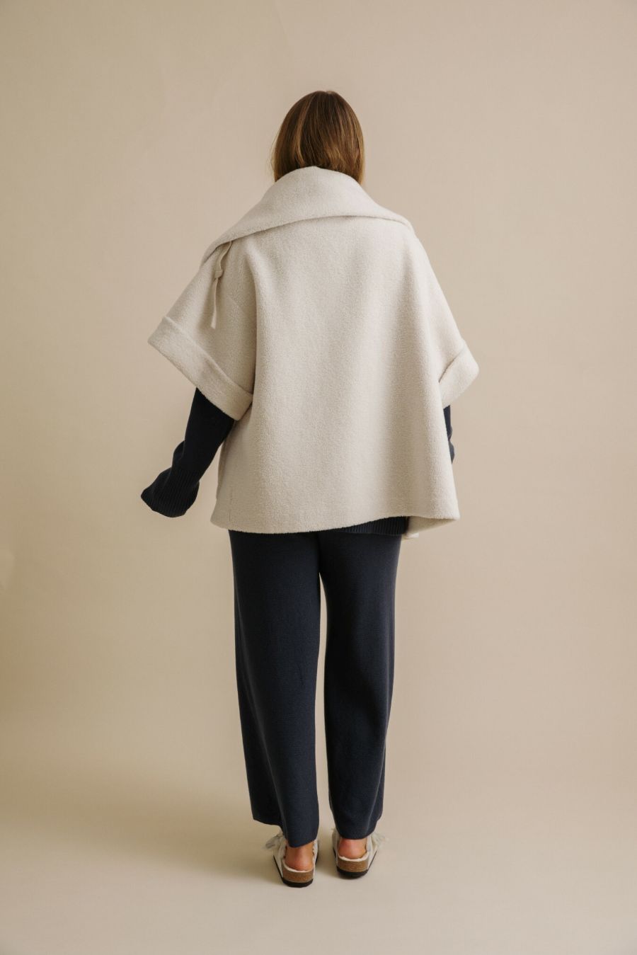 Sherpa Cuddle Coat- Chalk