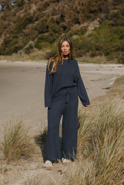 Winter Retreat Merino Pullover- Lake