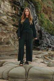 Talamaya Winter retreat Merino Cotton Pant in Pine