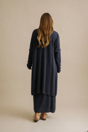 Winter Retreat Merino Long Cardi- Lake