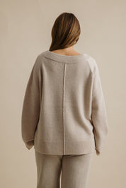 Haven Merino V Pullover- Wheat