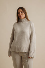 Elevate Mock Cashmere Pullover- Buckwheat