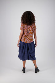 Loveknots Top- Caramel Seersucker