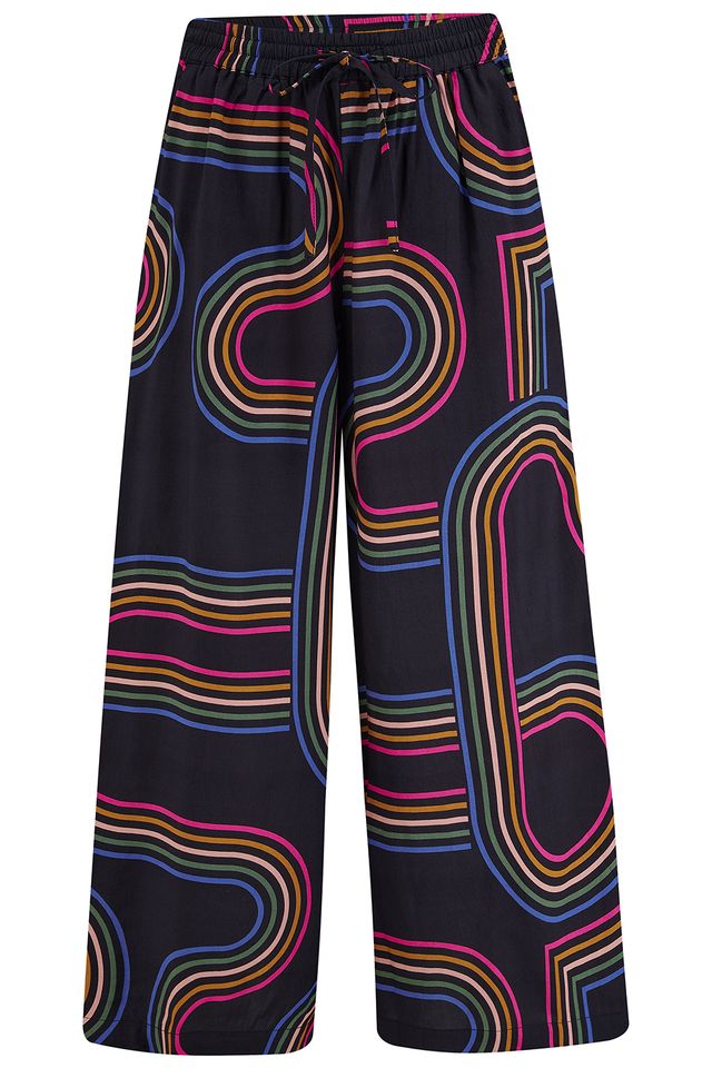 Ameera Wide Leg Pant- Retro Racer