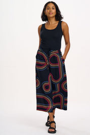 Ameera Wide Leg Pant- Retro Racer