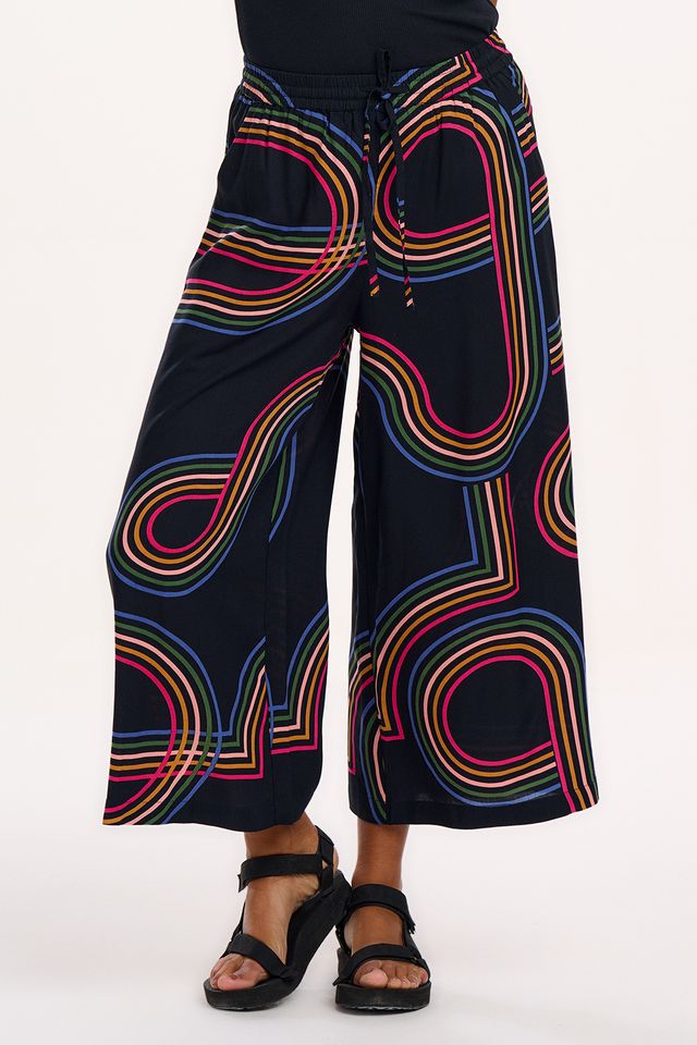 Ameera Wide Leg Pant- Retro Racer