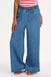 Sugarhill Brighton Roksanda Wide Leg Pants in Mid Wash Denim