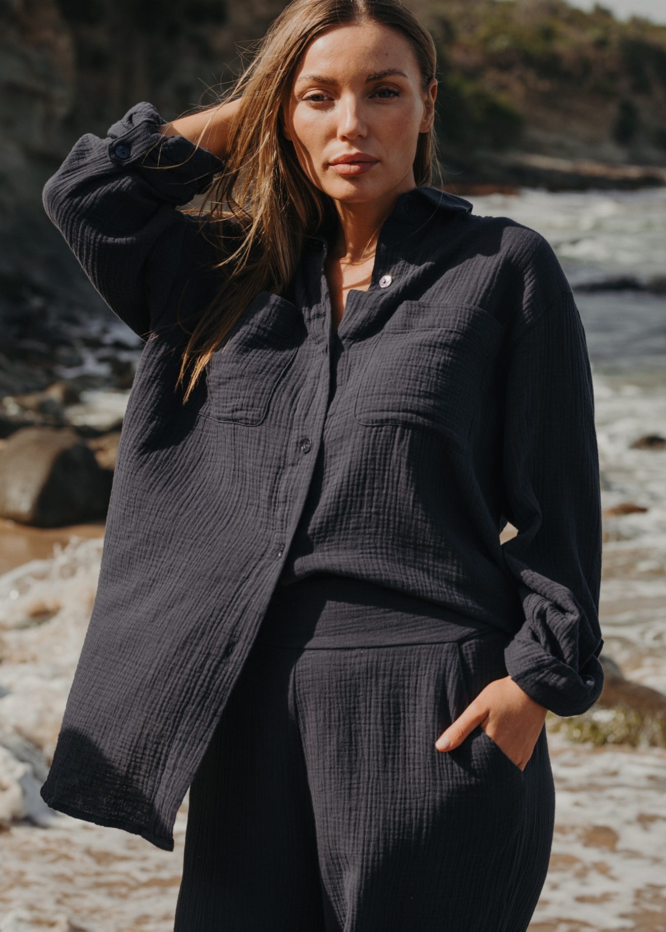 Talamaya Sunshine Beach Flow Shirt- Night Sky