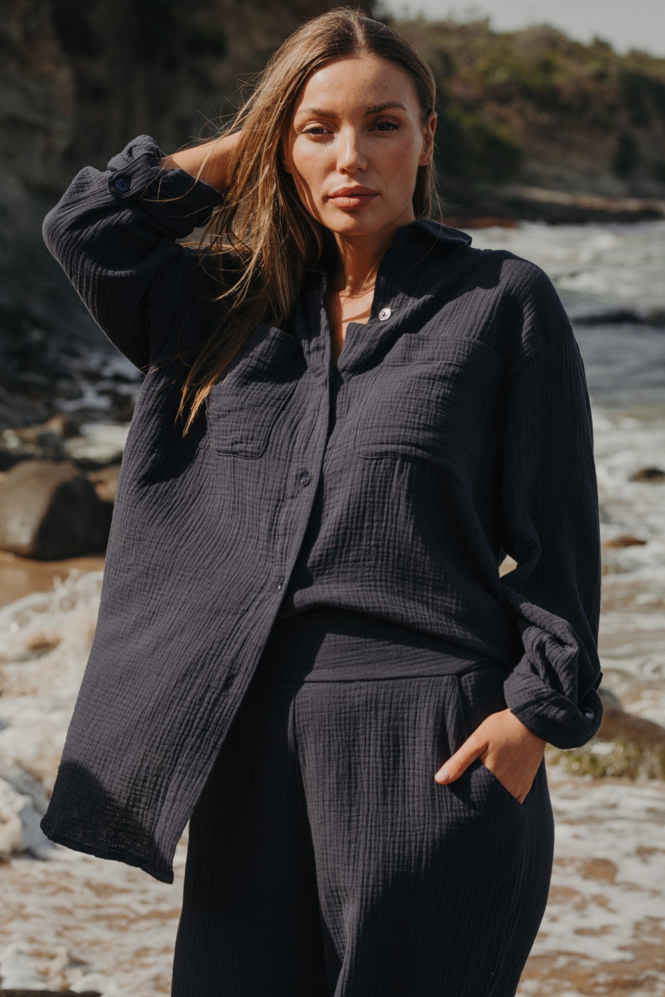Talamaya Sunshine Beach Flow Shirt- Night Sky