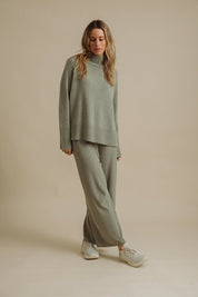 Harmony Mock Neck Pullover- Acacia