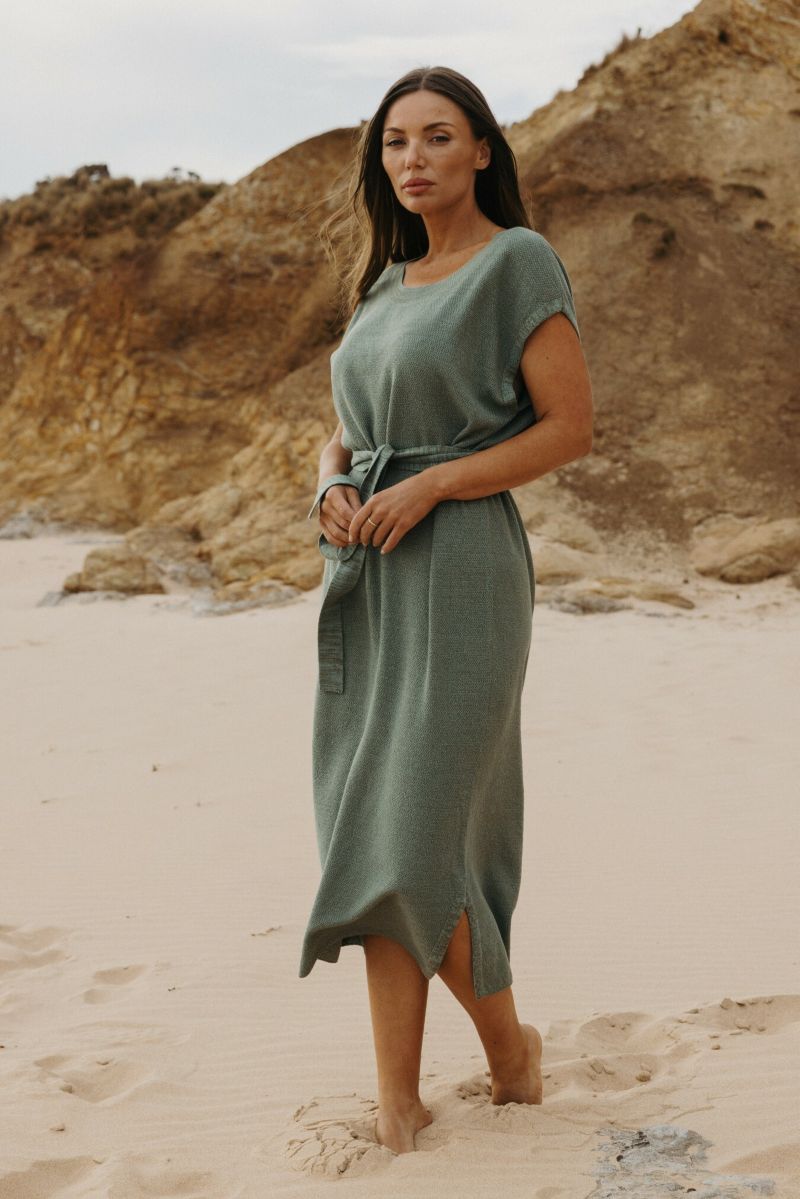 Talamaya Retreat Cotton Twist Everyday Dress in Rainforest