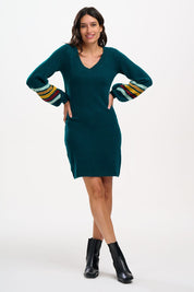 Sugarhill Brighton Talasi Knit Dress in Dark Green