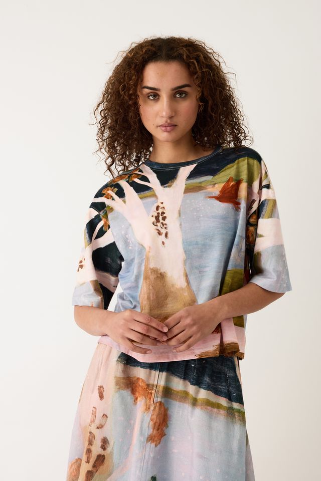 Tasmin Boxy Tee- Night Herons