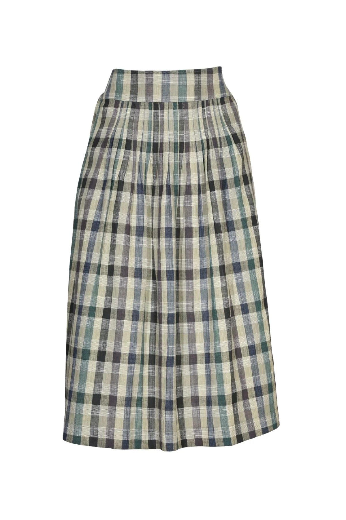 Tangier Plaid Skirt- Green