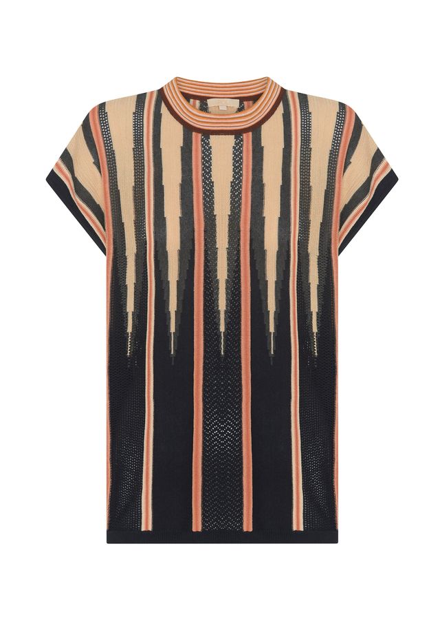POL Tedd Knit Tee in Ginger/Pink