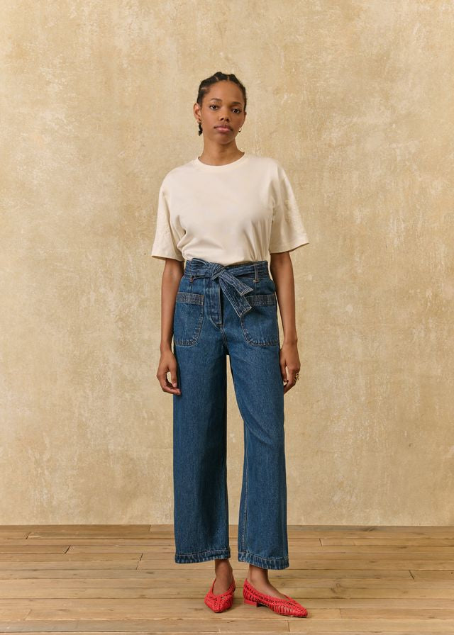 Louise Misha Lauriane Tee in Cream