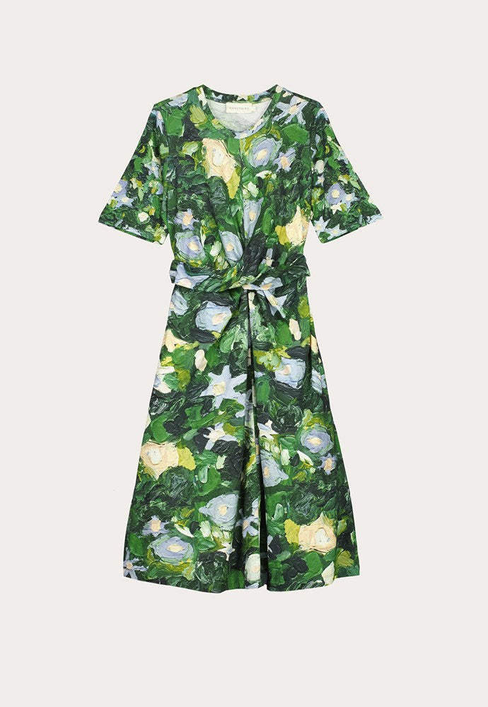Nancybird Terra Short Sleeve Wrap Dress in Garden Print