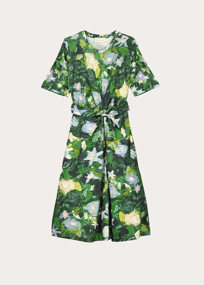 Nancybird Terra Short Sleeve Wrap Dress in Garden Print