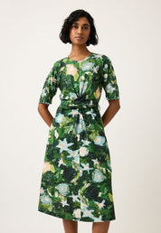 Nancybird Terra Short Sleeve Wrap Dress in Garden Print