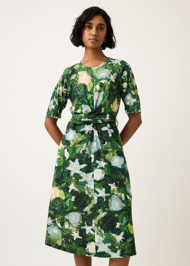 Nancybird Terra Short Sleeve Wrap Dress in Garden Print