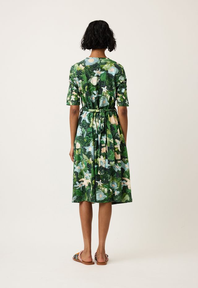 Terra Short Sleeve Wrap Dress- Garden