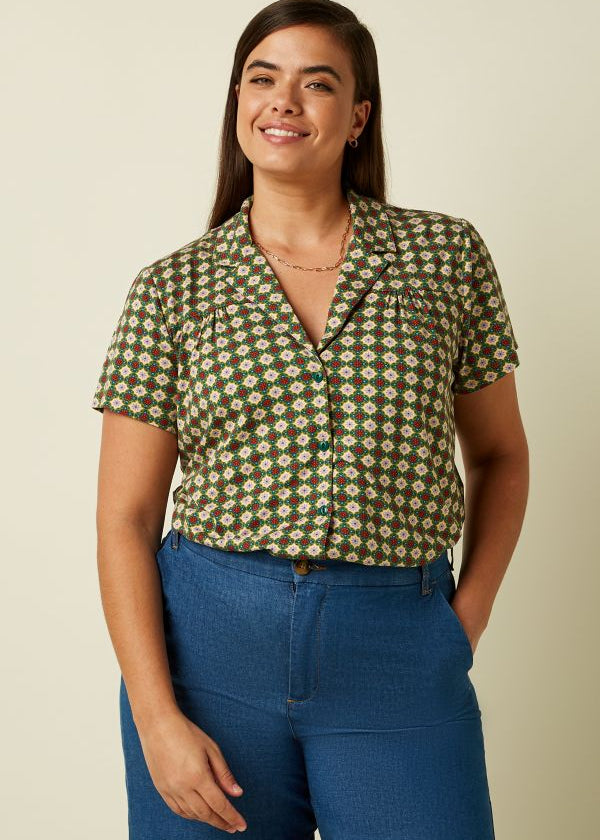 King Louie Tex Blouse Jade