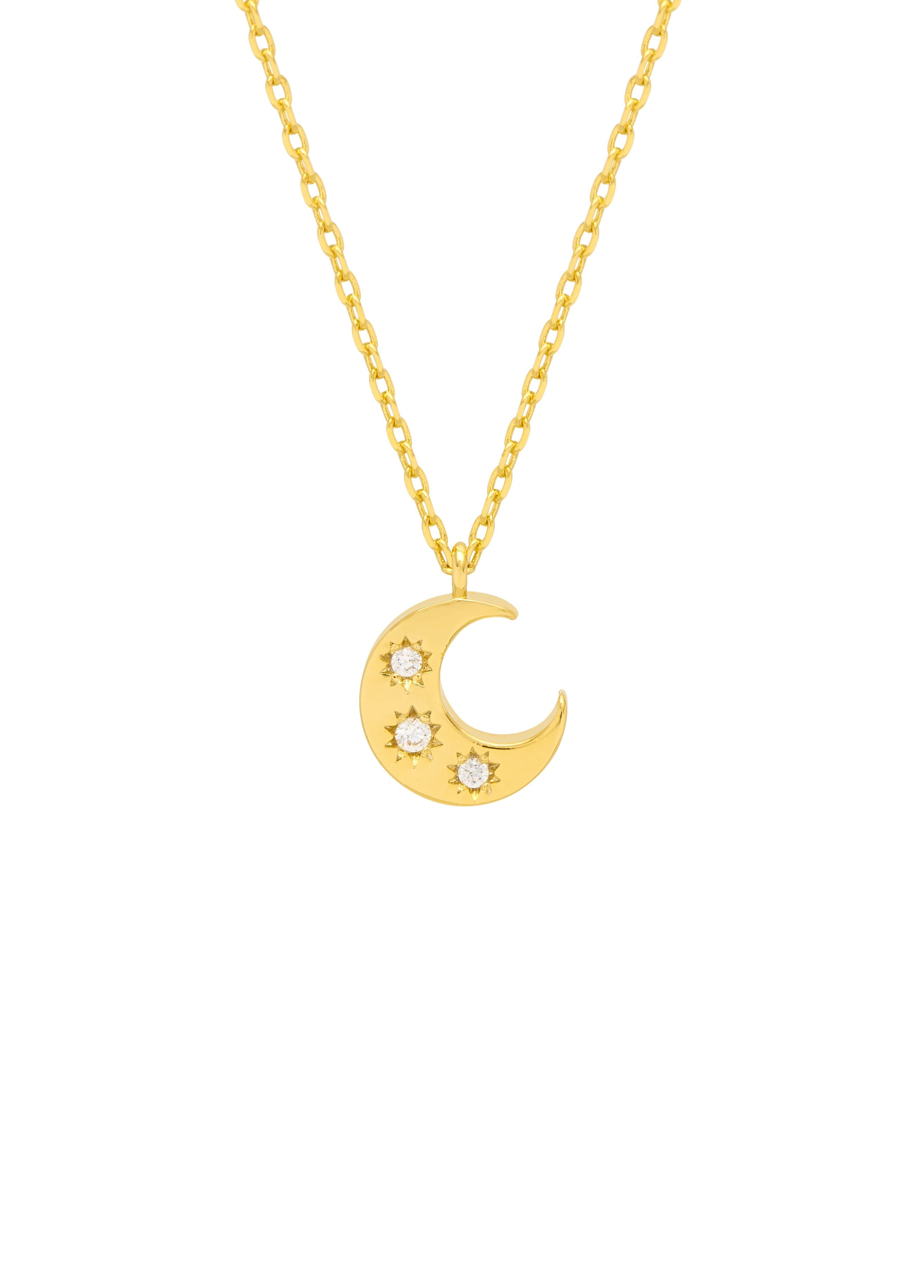 Estella Bartlett Three Stone Moon Necklace Gold plated