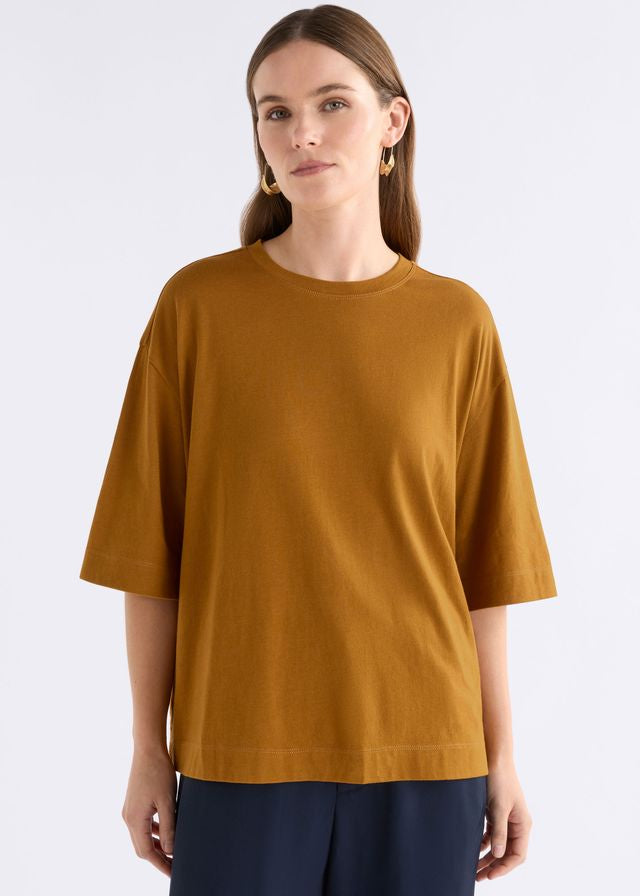 ELK the Label Tiel T-Shirt in Gold
