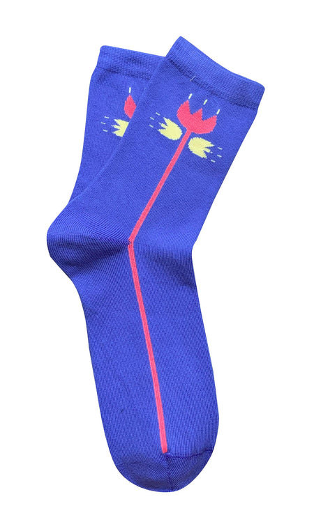 Tightology Maude Cotton Socks in Lapis
