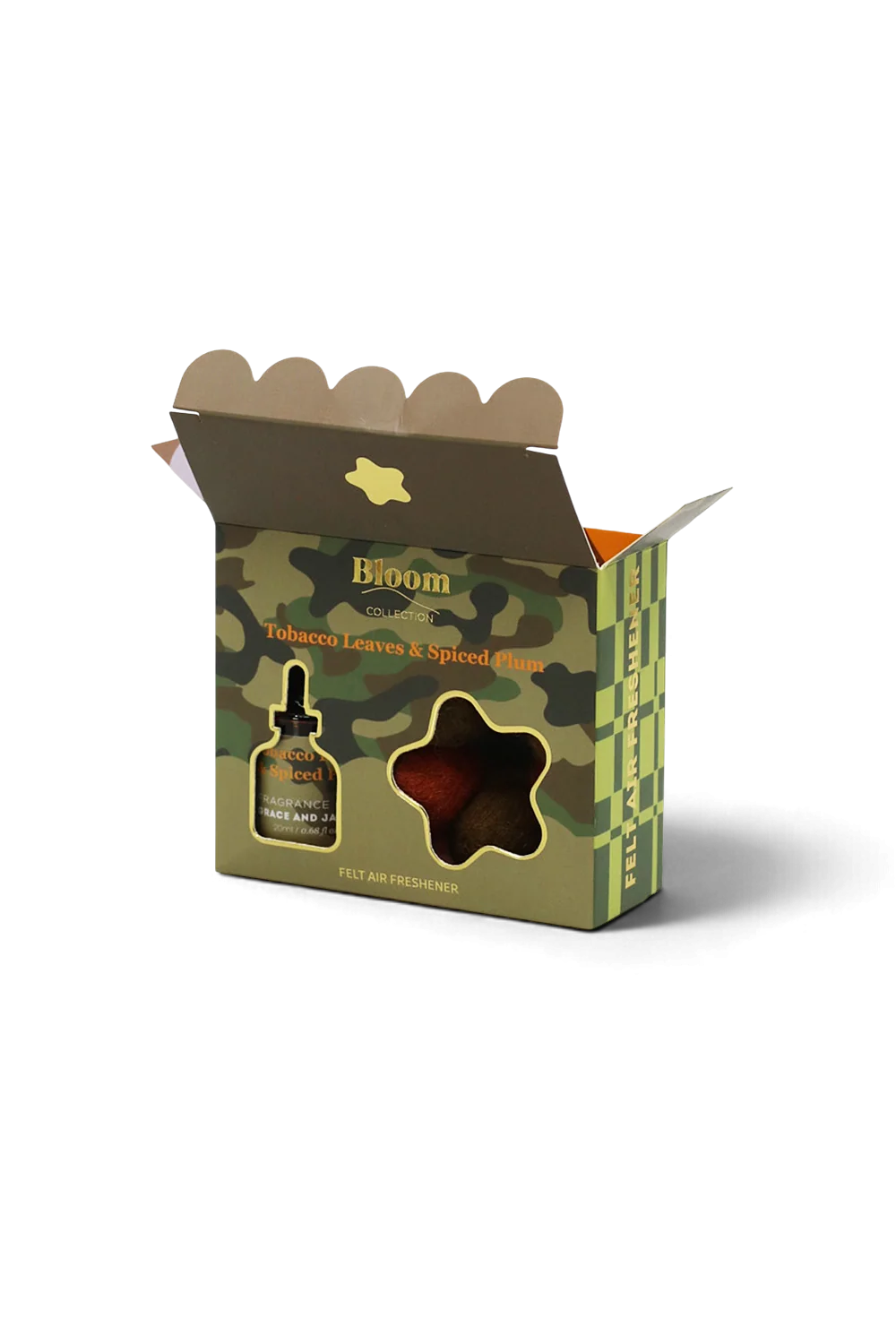 BLOOM Felt Air Freshener- Tobacco Leaf & Plum