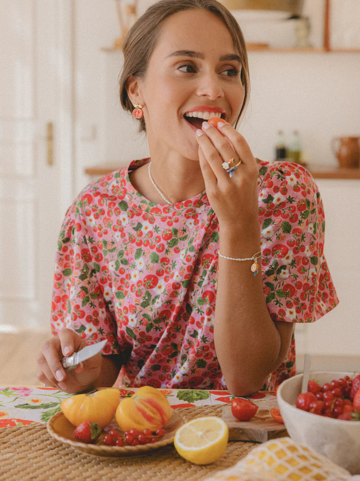 Tomato Stud Earrings
