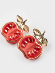 Nach Bijoux Tomato Stud Earrings