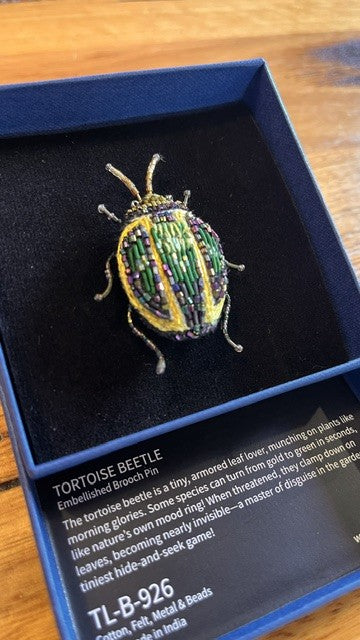 Tortoise Beetle Brooch