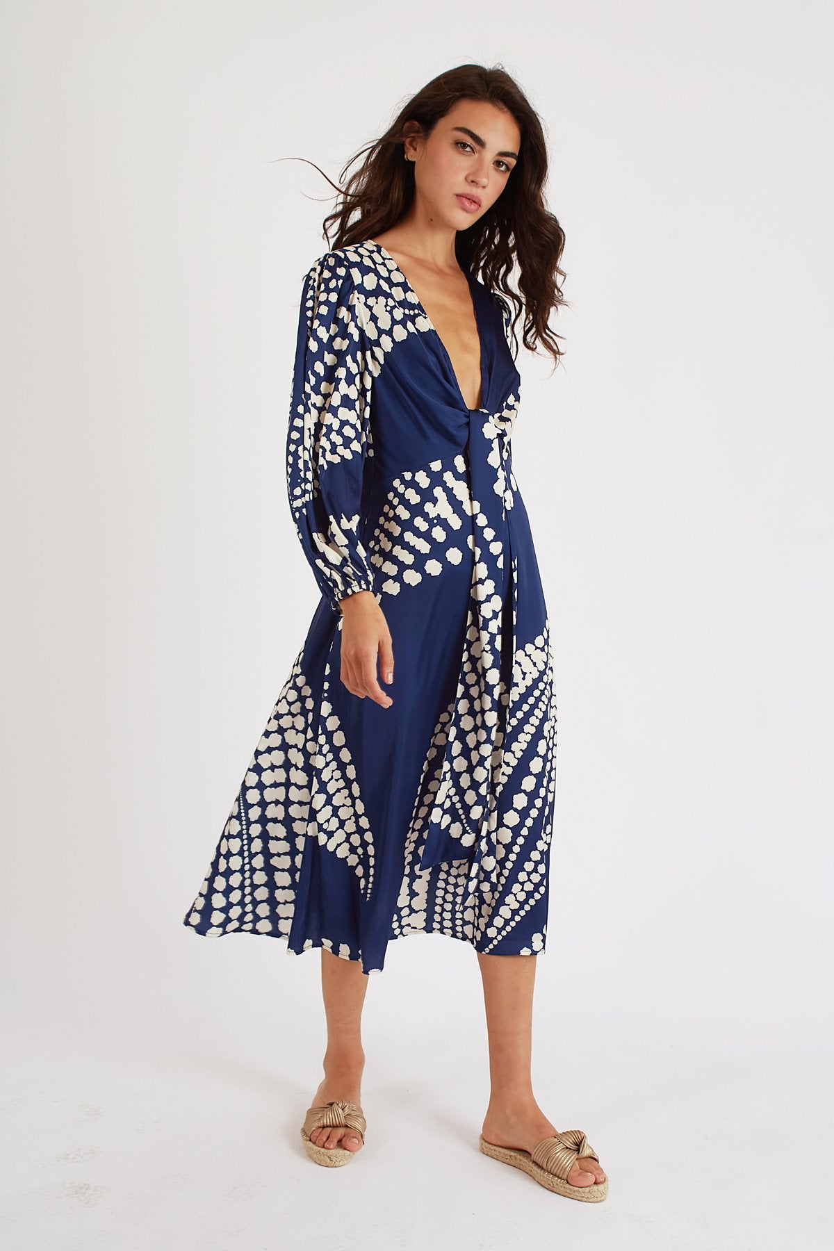 Odes Betsy Midi Tie Dress