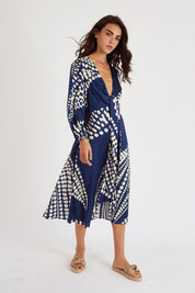 Odes Betsy Midi Tie Dress