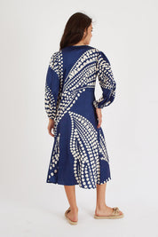 Odes Betsy Midi Tie Dress