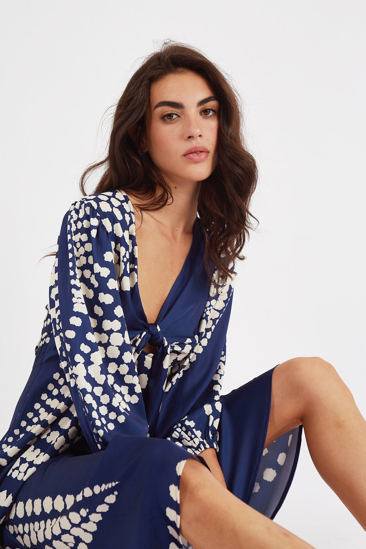Odes Betsy Midi Tie Dress