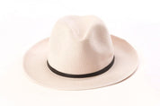 Borsalino Hat with Leather Strap-Powder Pink