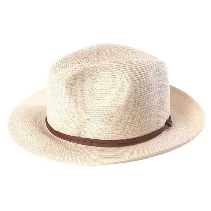 Borsalino Hat with Leather Strap-Powder Pink