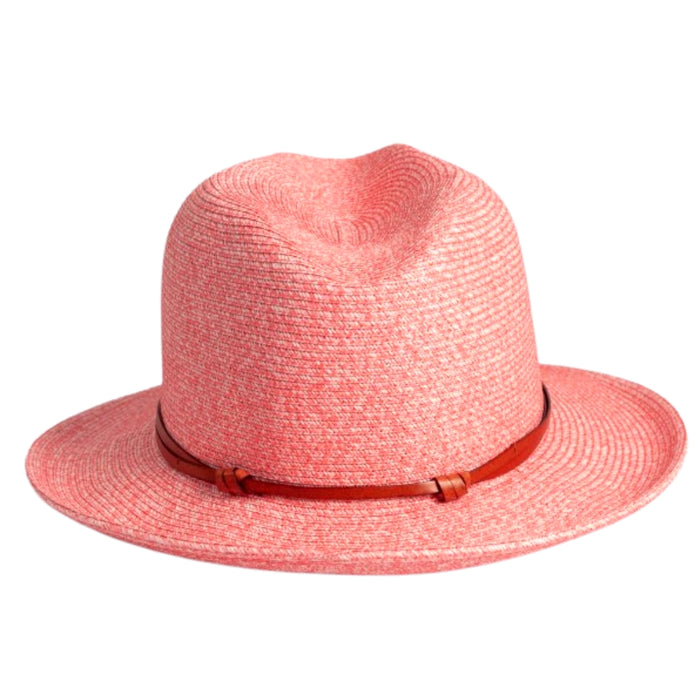 Borsalino Hat with Leather Strap-Rosa