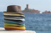 Borsalino Hat with Leather Strap-Off White