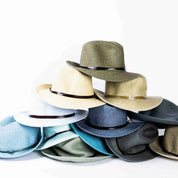 Borsalino Hat with Leather Strap-Cafe