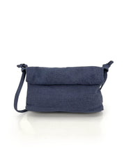 Natural Roll-Top Bag- Black/Navy