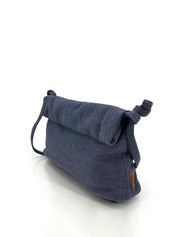Natural Roll-Top Bag- Black/Navy