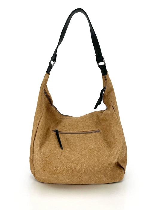 Pocket Tote Bag- Natural/Rust