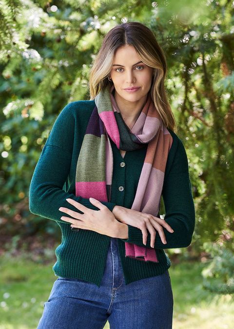Edith V Neck Jersey Wool Cardigan- Emerald
